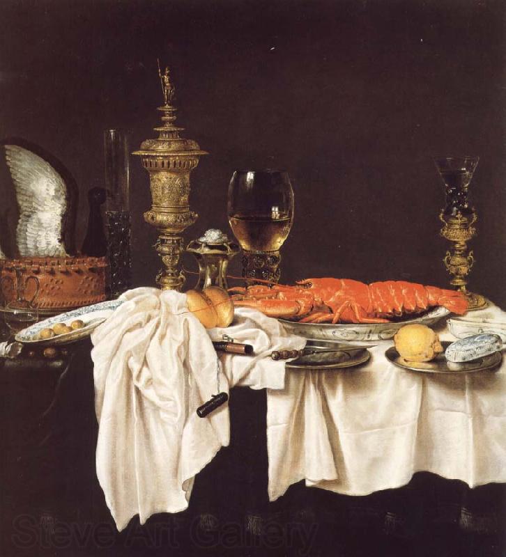 Willem Claesz Heda Still life with a Lobster Norge oil painting art